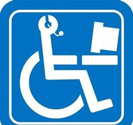 Symbol for a wheelchair person 